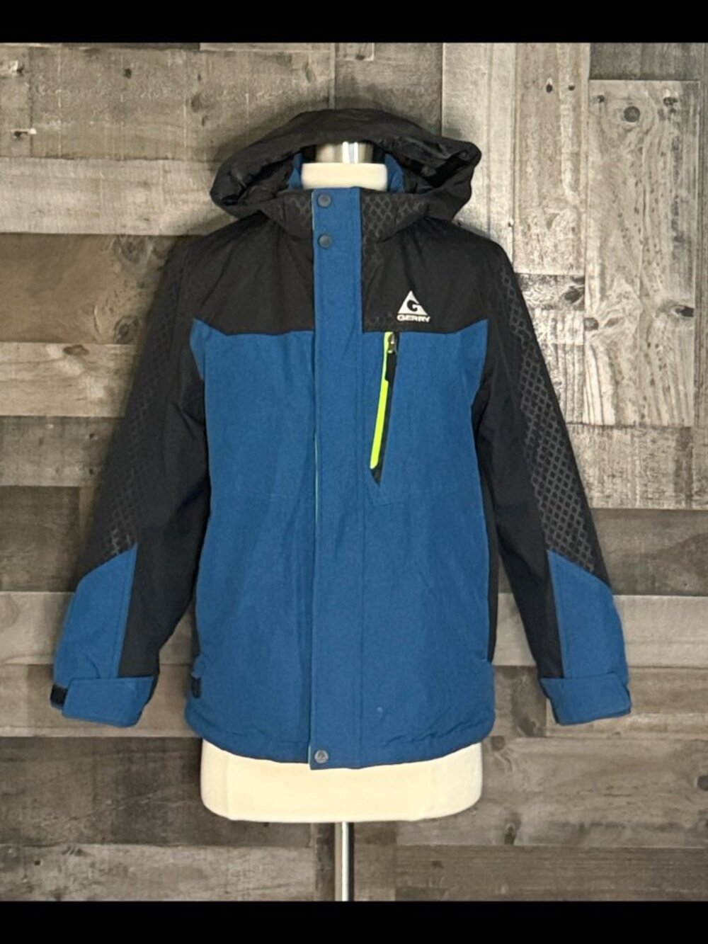 Gerry black blue puffer jacket boys medium outdoor sports ski winter school